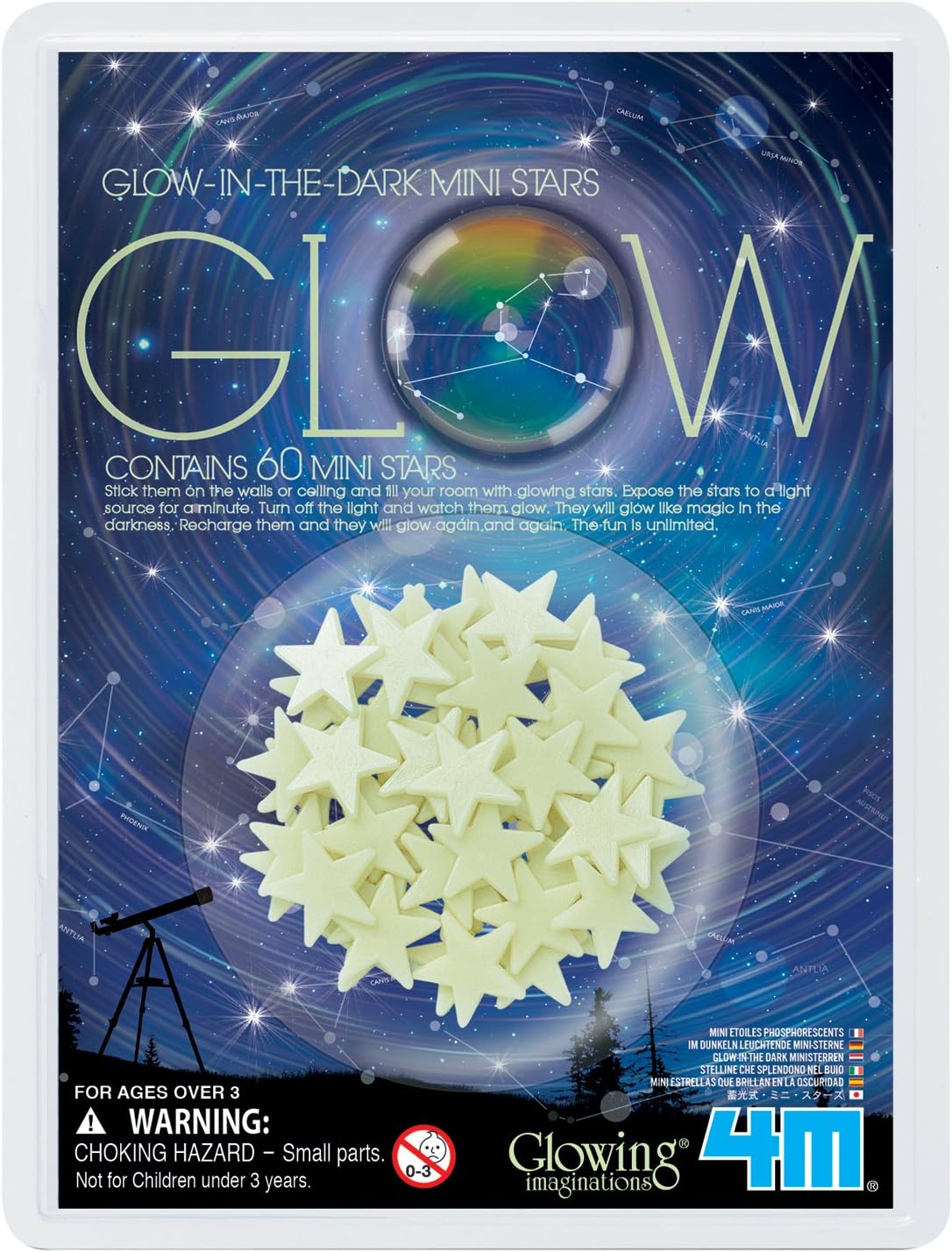 4M Glow-In-The-Dark: Mini Stars 60pcs