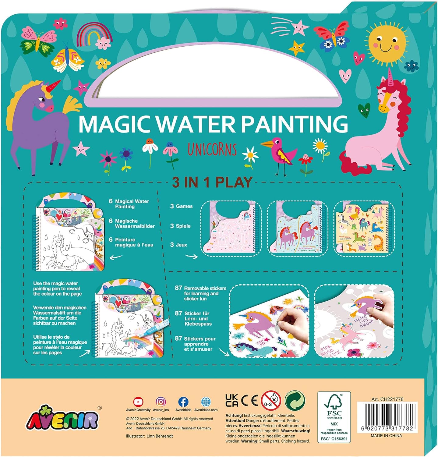 Avenir Magic Water Painting- Unicorns