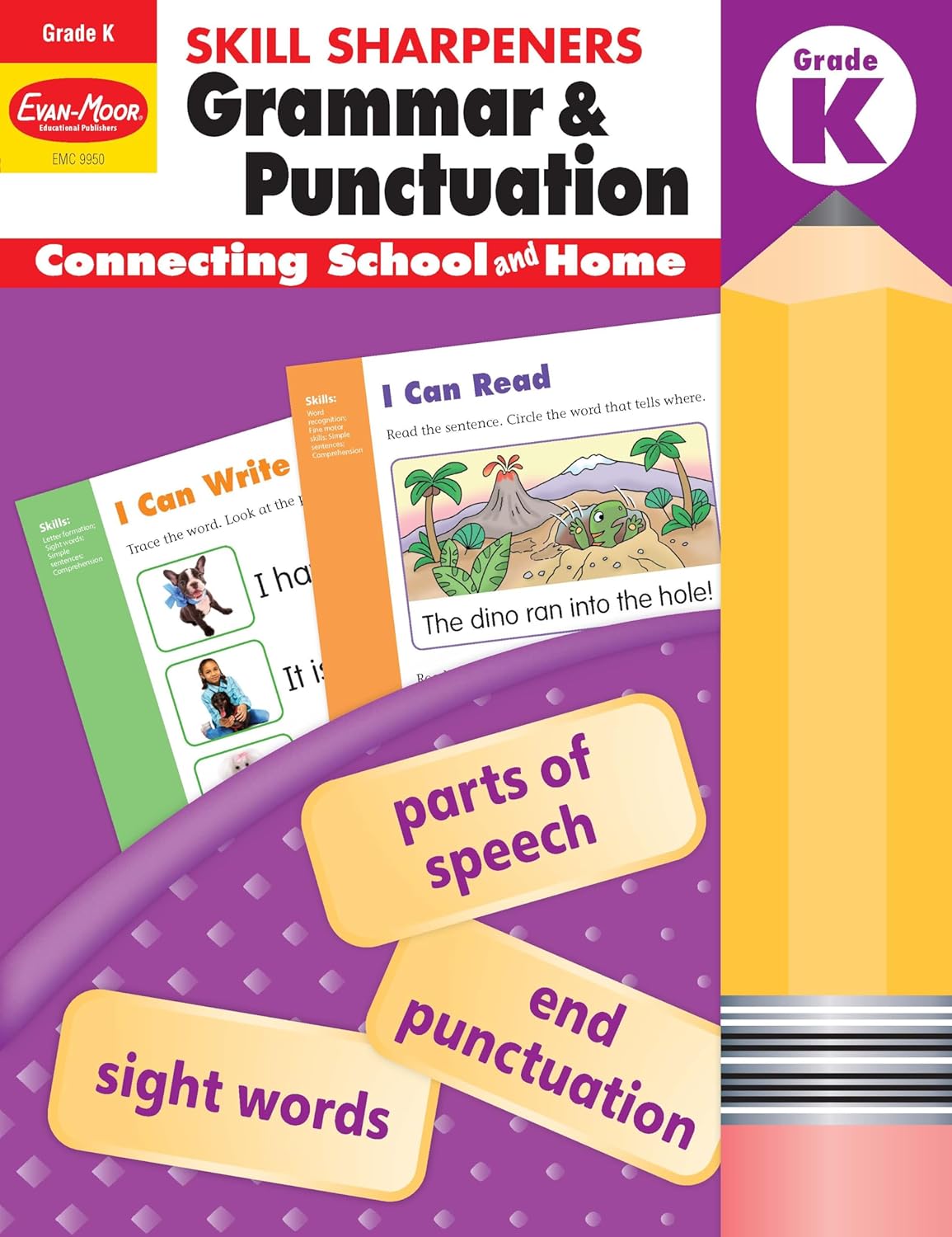 Evan-Moor Skill Sharpeners Grammar & Punctuation Activity Book Grade K