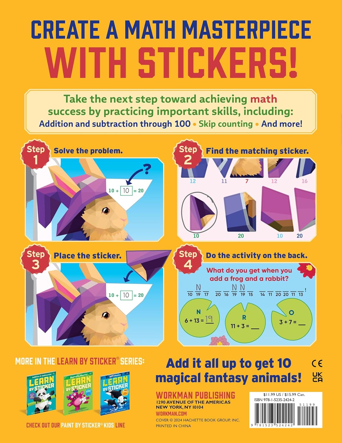 Learn by Sticker: More Addition & Subtraction