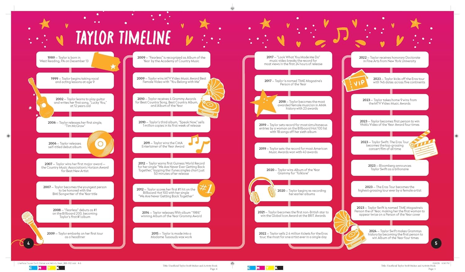 The Unofficial Taylor Swift Sticker and Activity Book