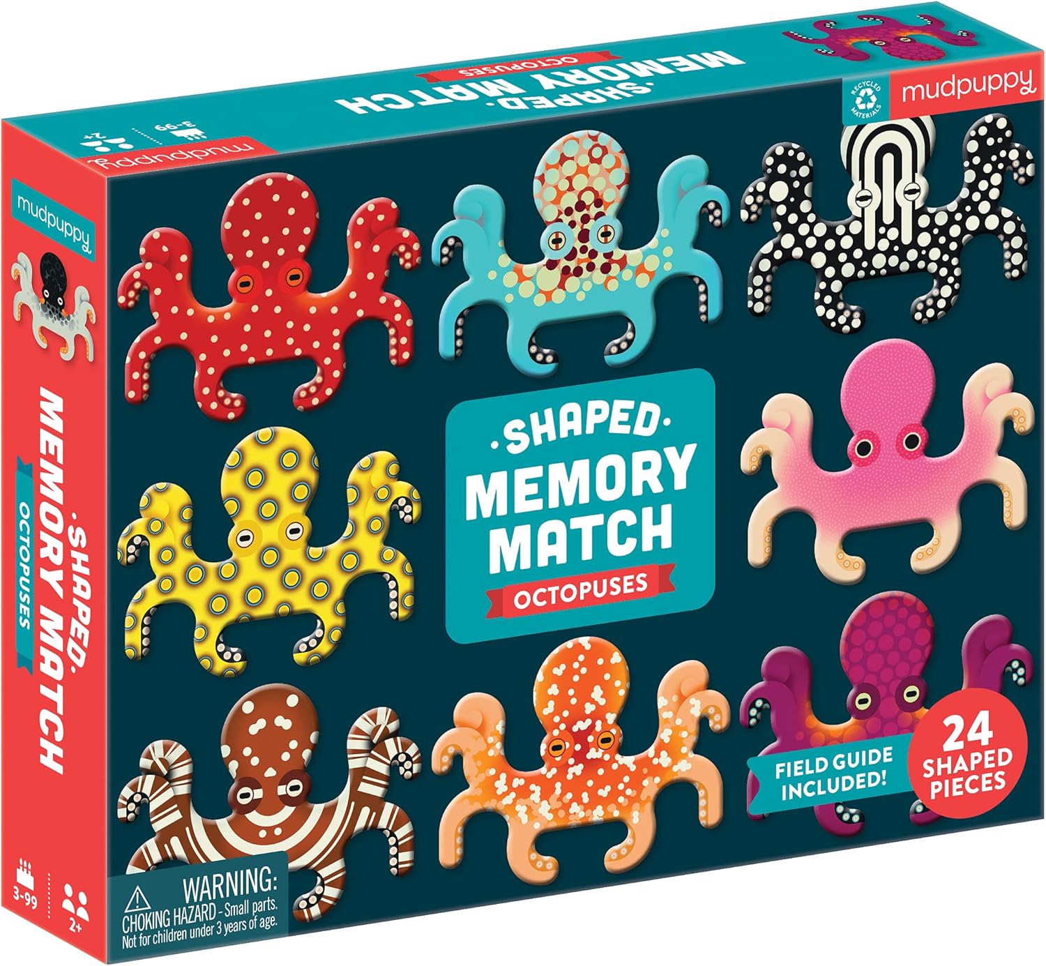 Mudpuppy Shaped Memory Match Game: Octopuses