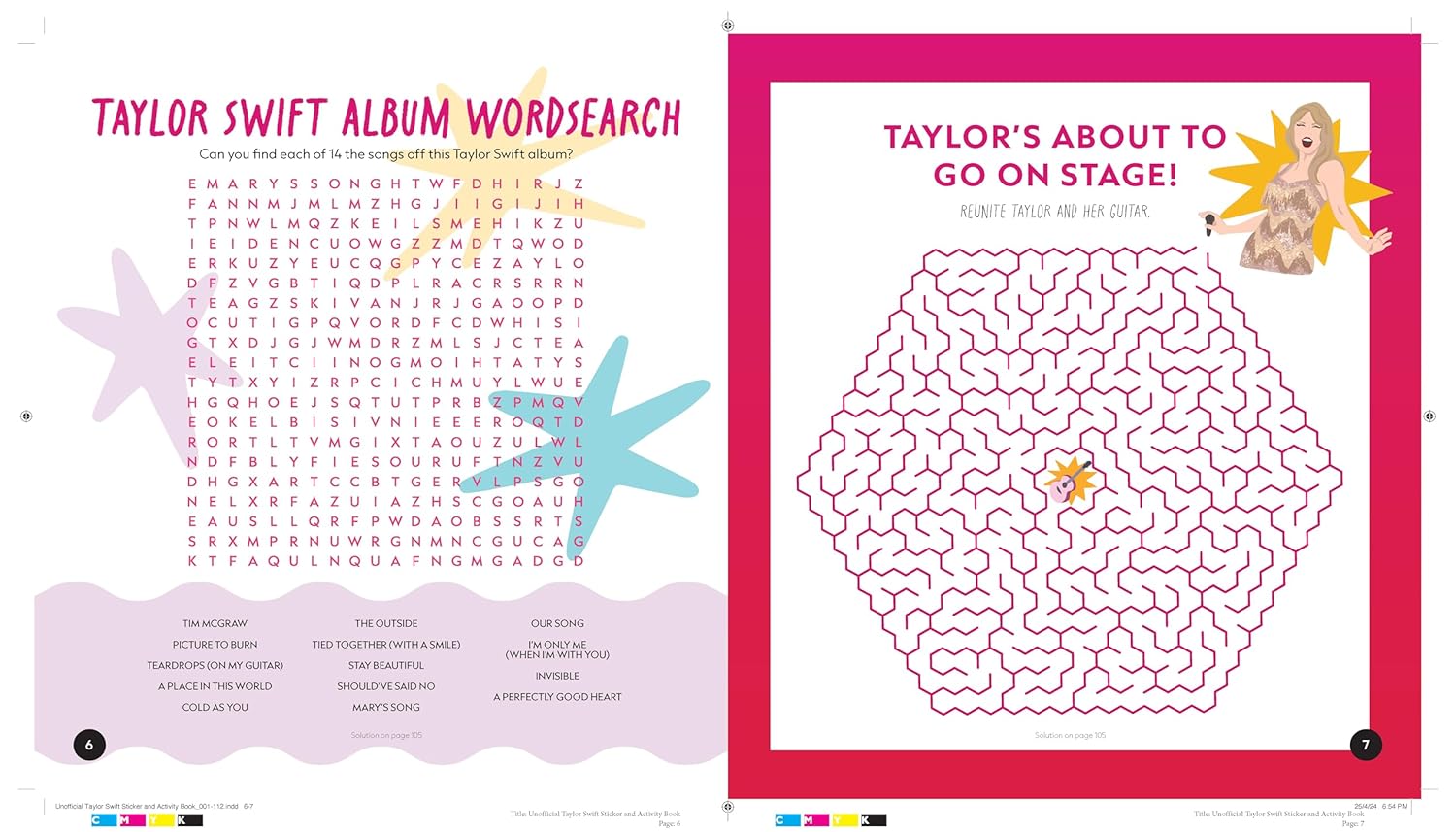 The Unofficial Taylor Swift Sticker and Activity Book