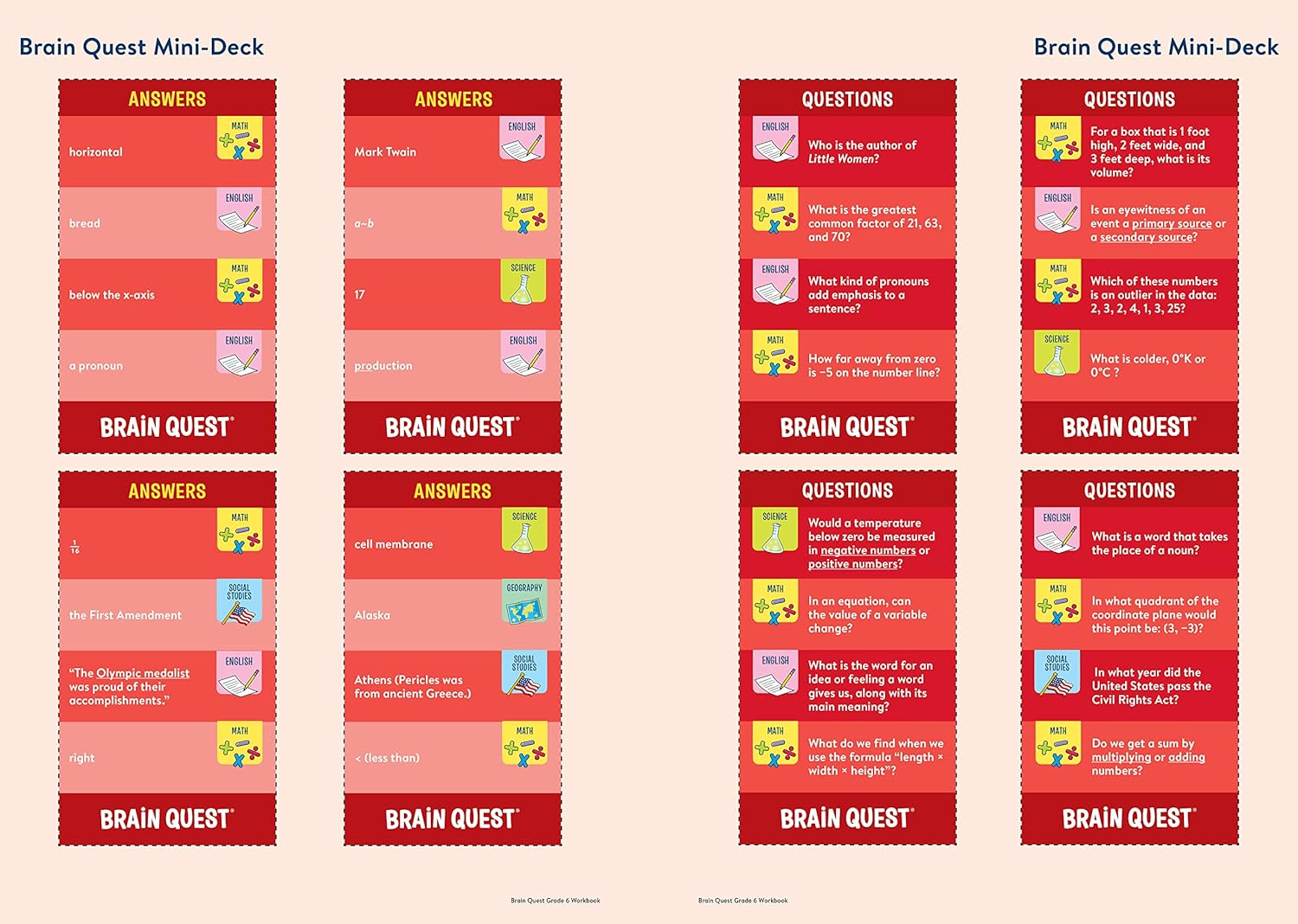 Brain Quest Workbooks: Grade 6