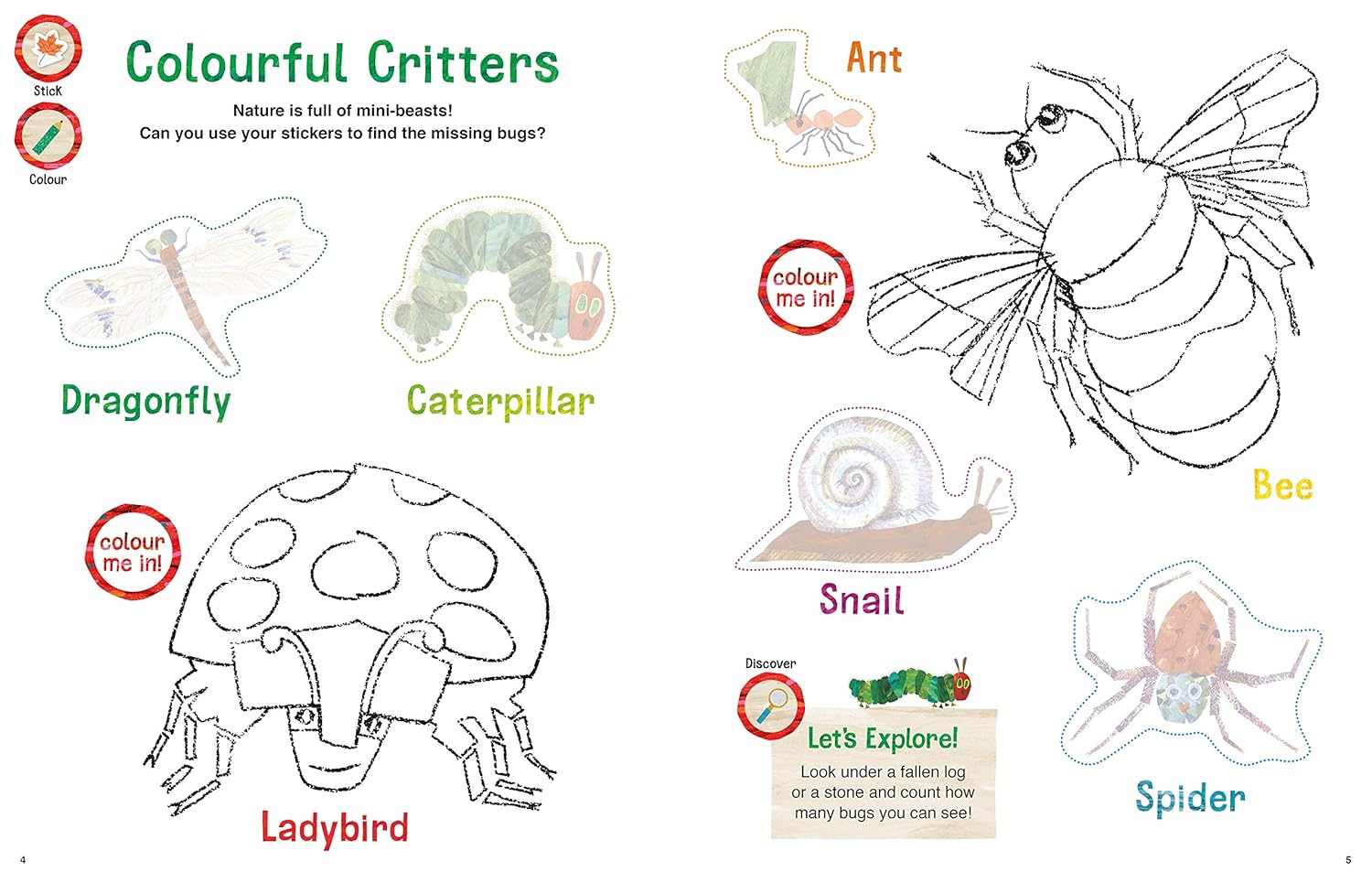 Very Hungry Caterpillars Nature Sticker And Colouring Book