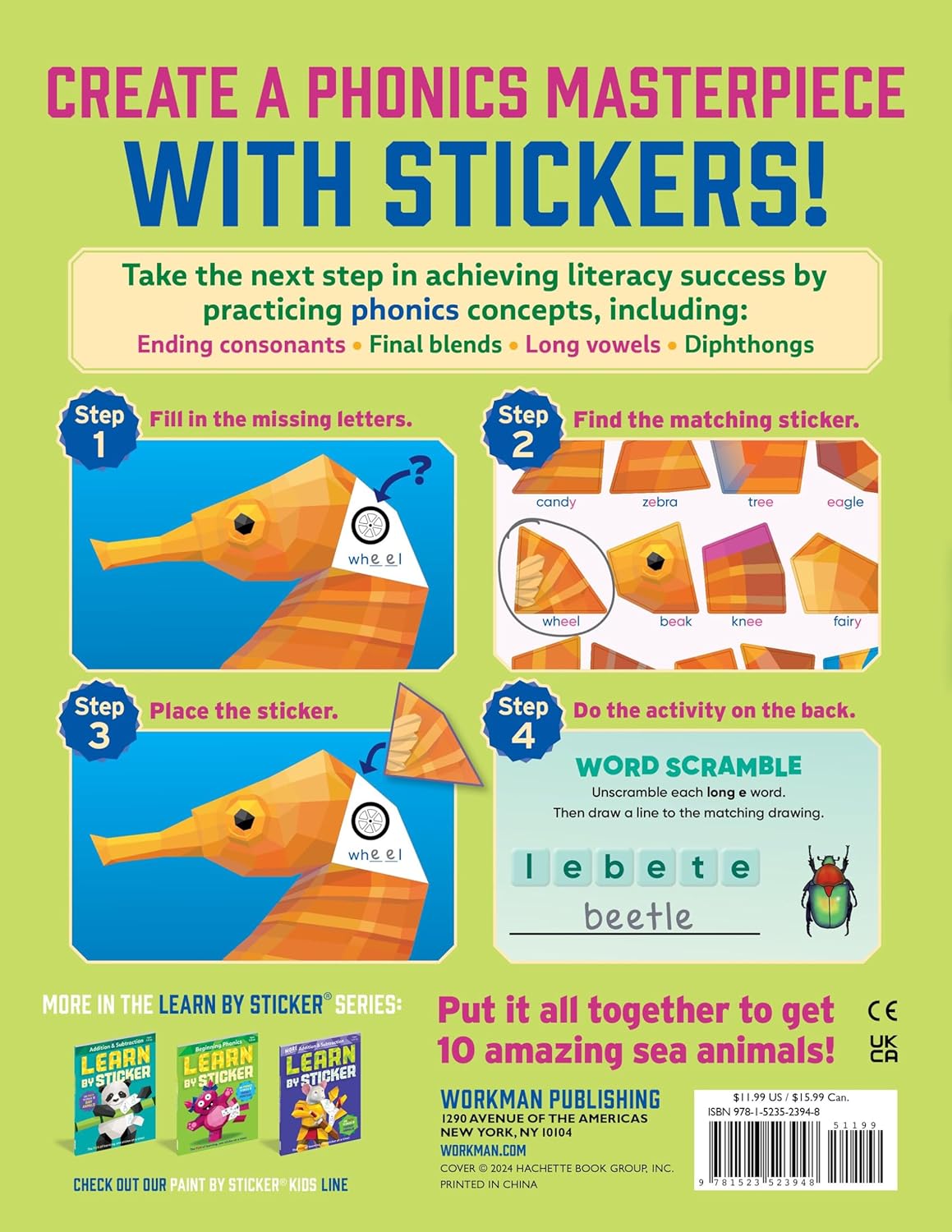 Learn by Sticker: More Phonics