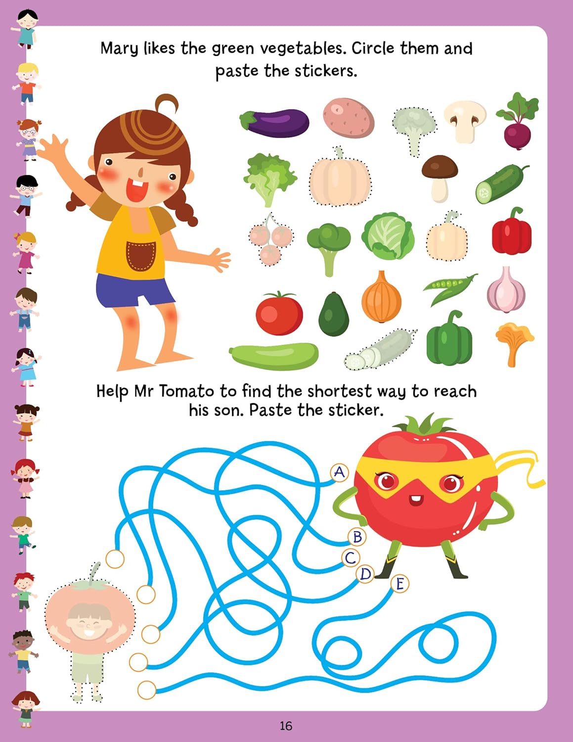 Play With Sticker: Vegetables