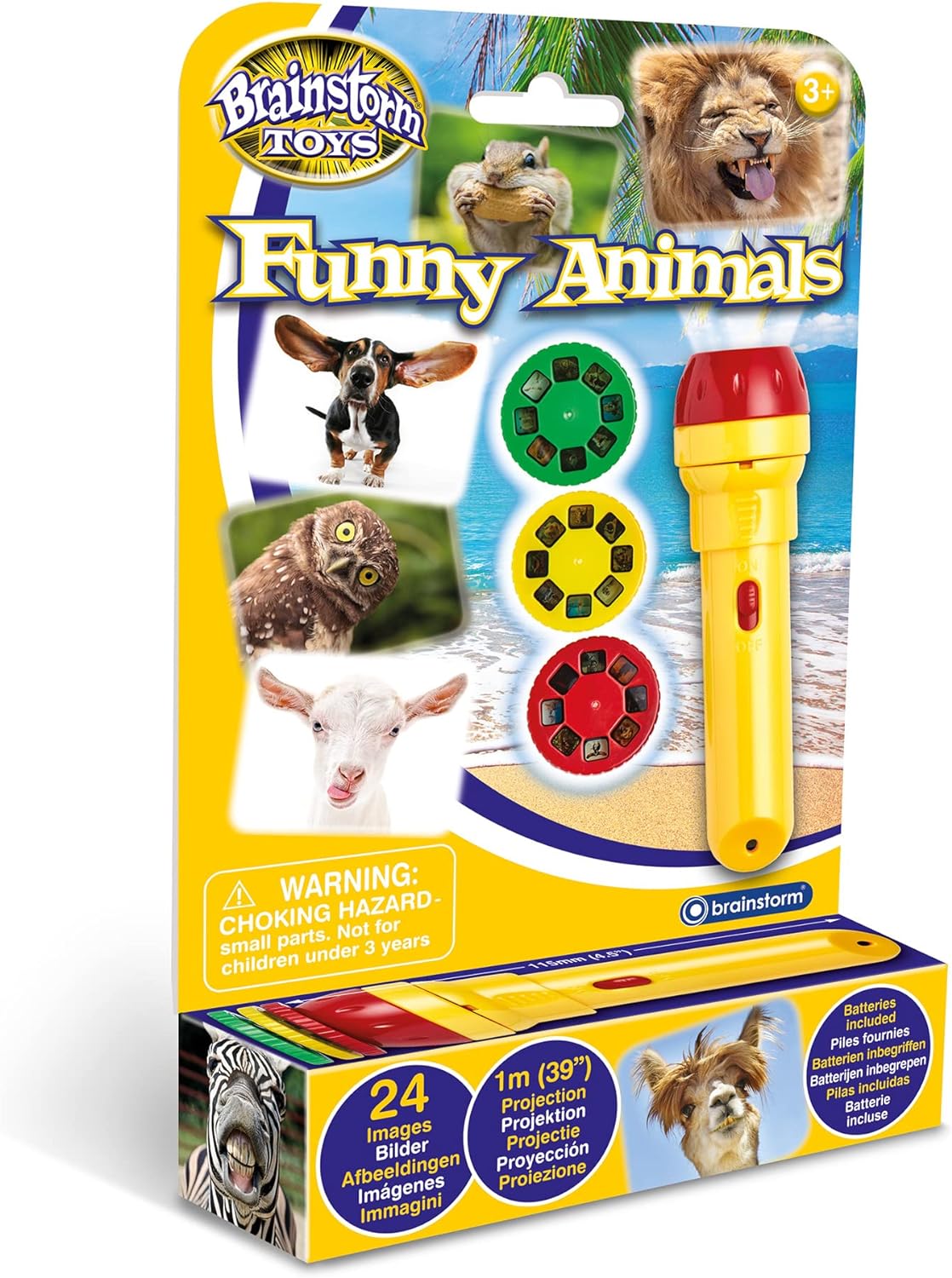 Brainstorm Torch & Projector: Funny Animals