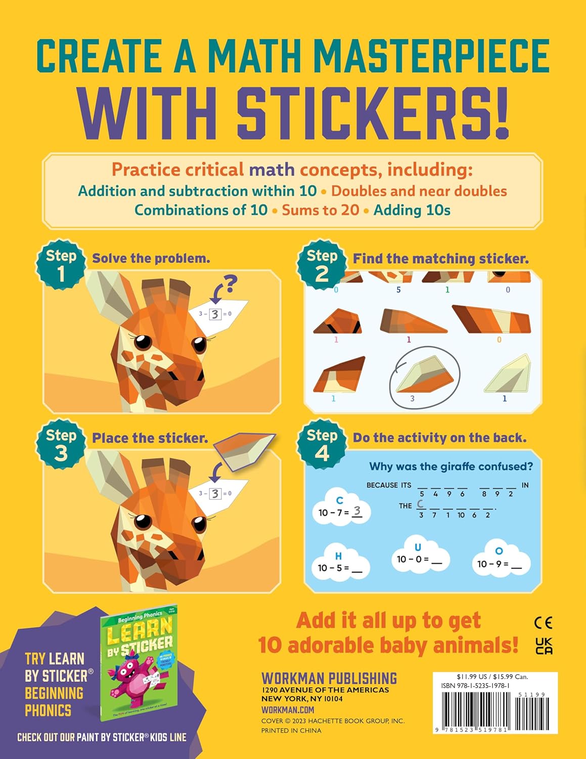 Learn by Sticker: Addition And Subtraction