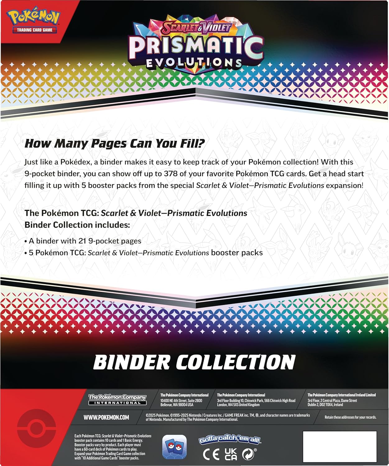 Pokemon TCG SV8.5 Prismatic Evolutions Binder Collection