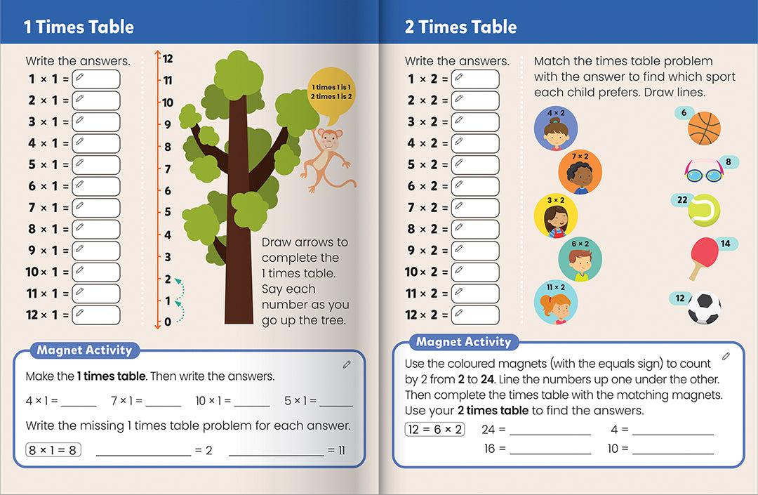 Junior Explorers Magnetic Books: Times Tables