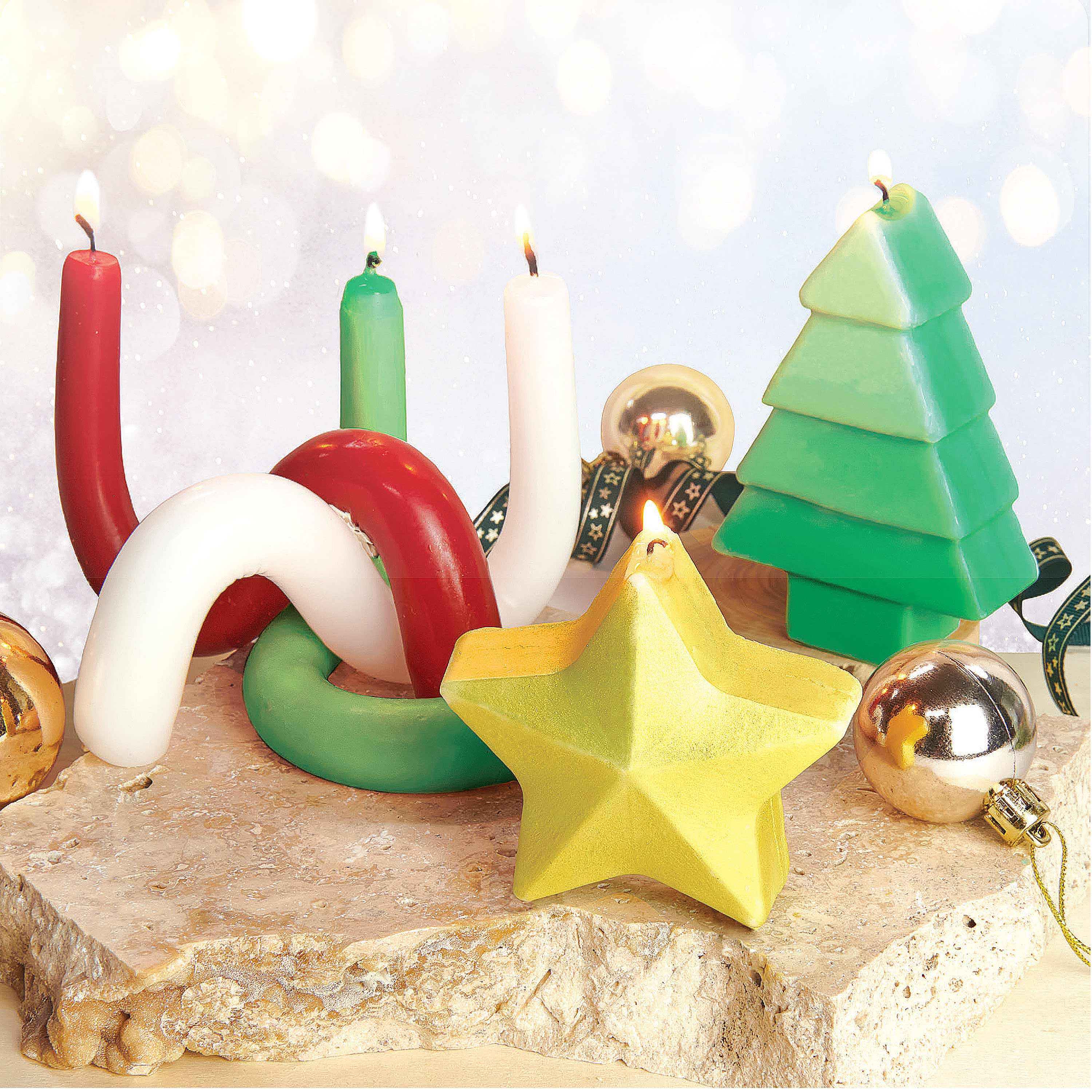 Craft Maker Classic Christmas Candles Kit