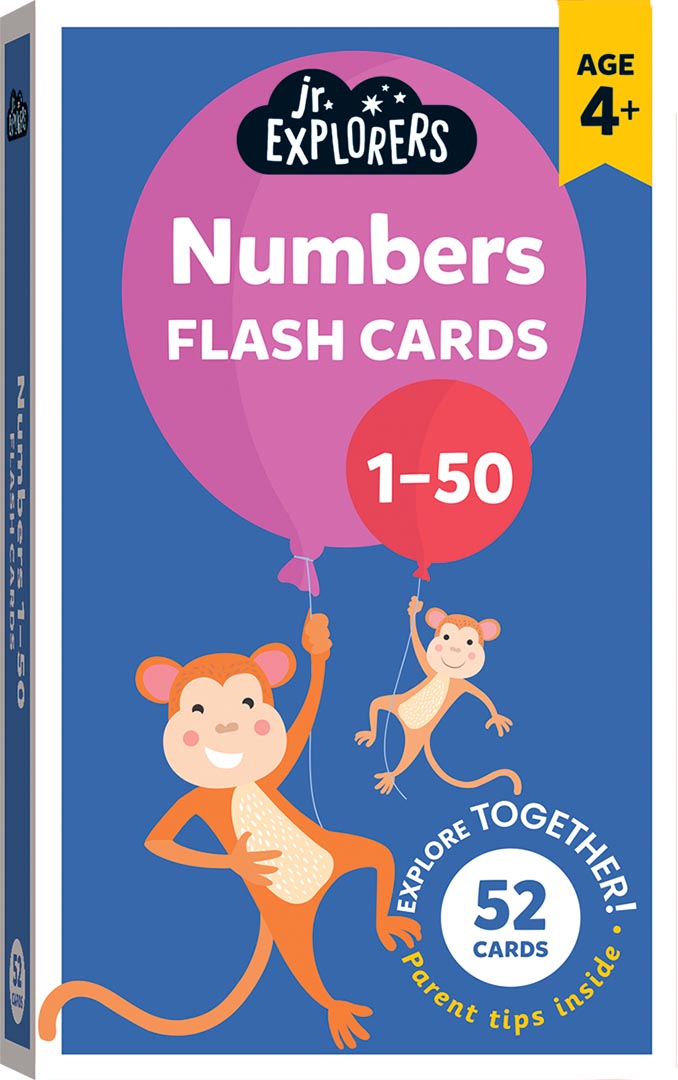 Junior Explorers Flashcards: Numbers 1-50