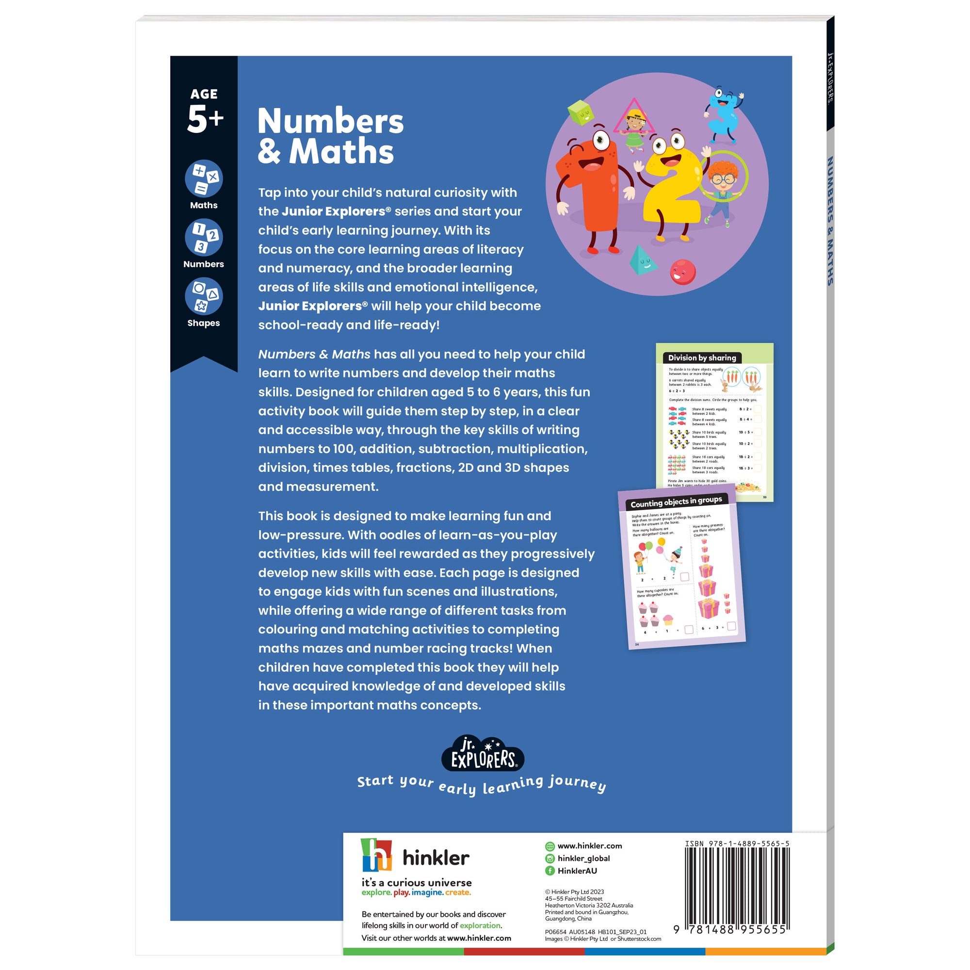 Junior Explorers Write and Wipe: Numbers And Math