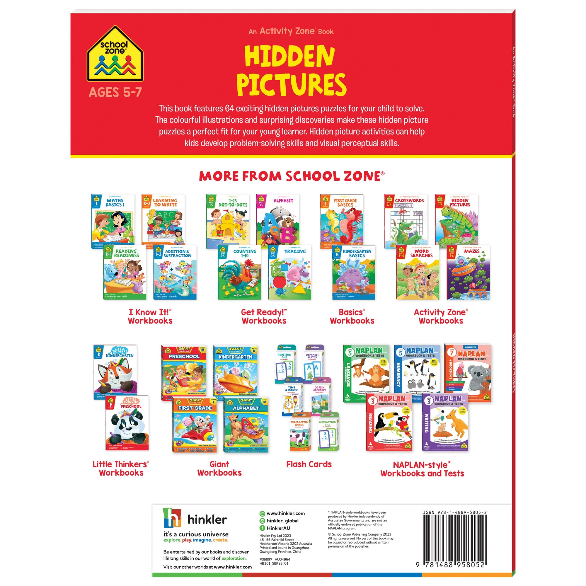 School Zone An Activity Zone Book: Hidden Pictures (Ages 5-7)