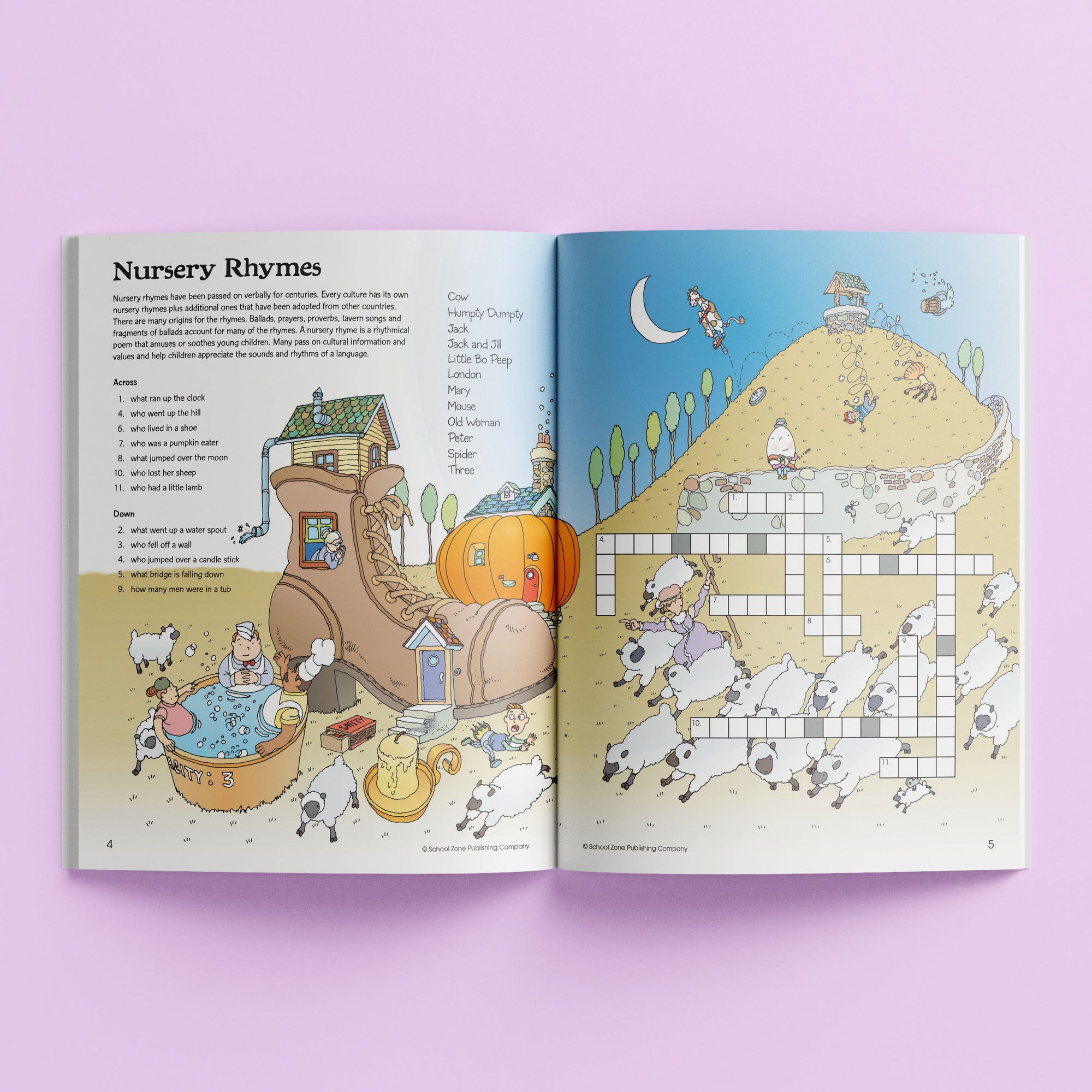 School Zone An Activity Zone Book: Crossword