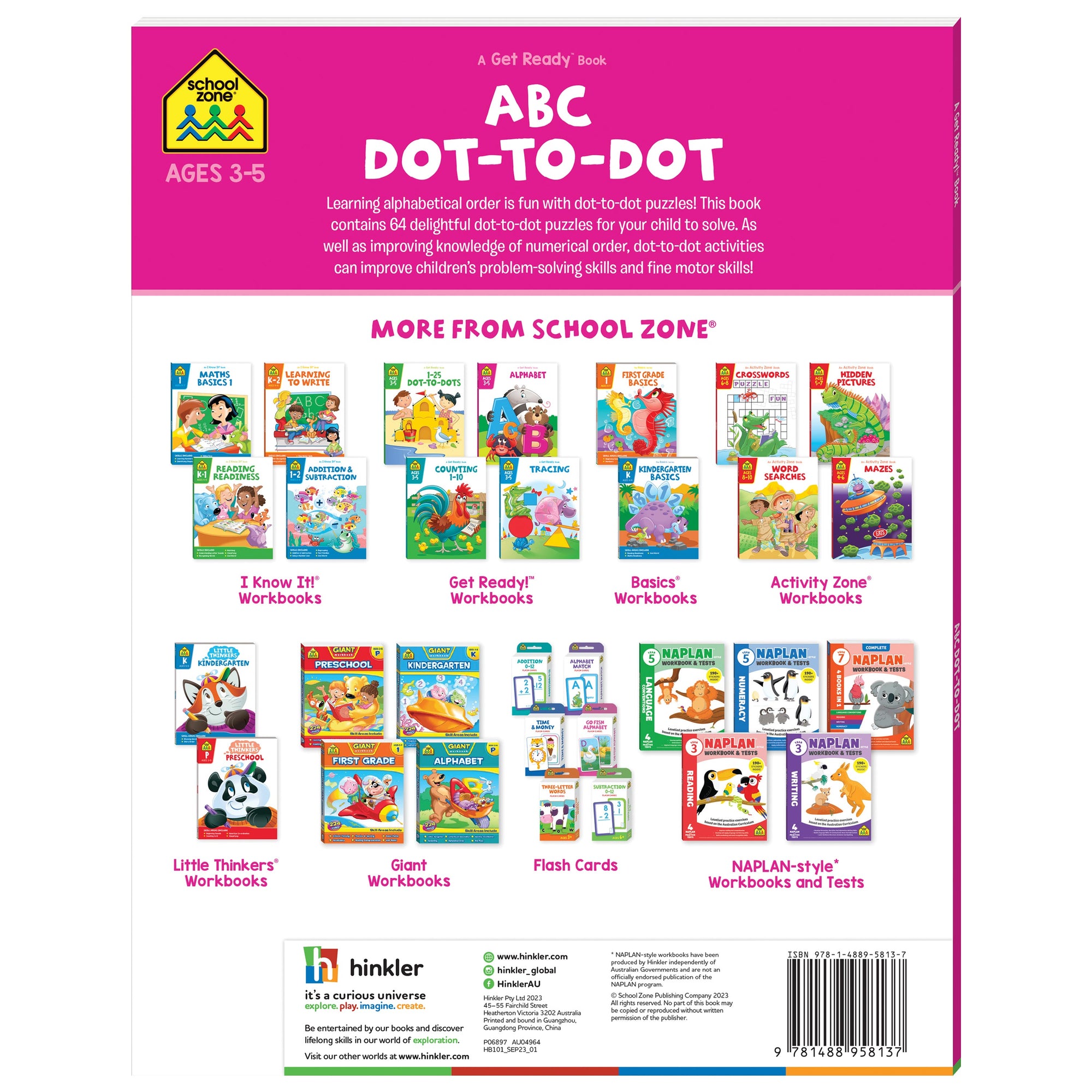 School Zone A Get Ready Book: ABC Dot-To-Dot