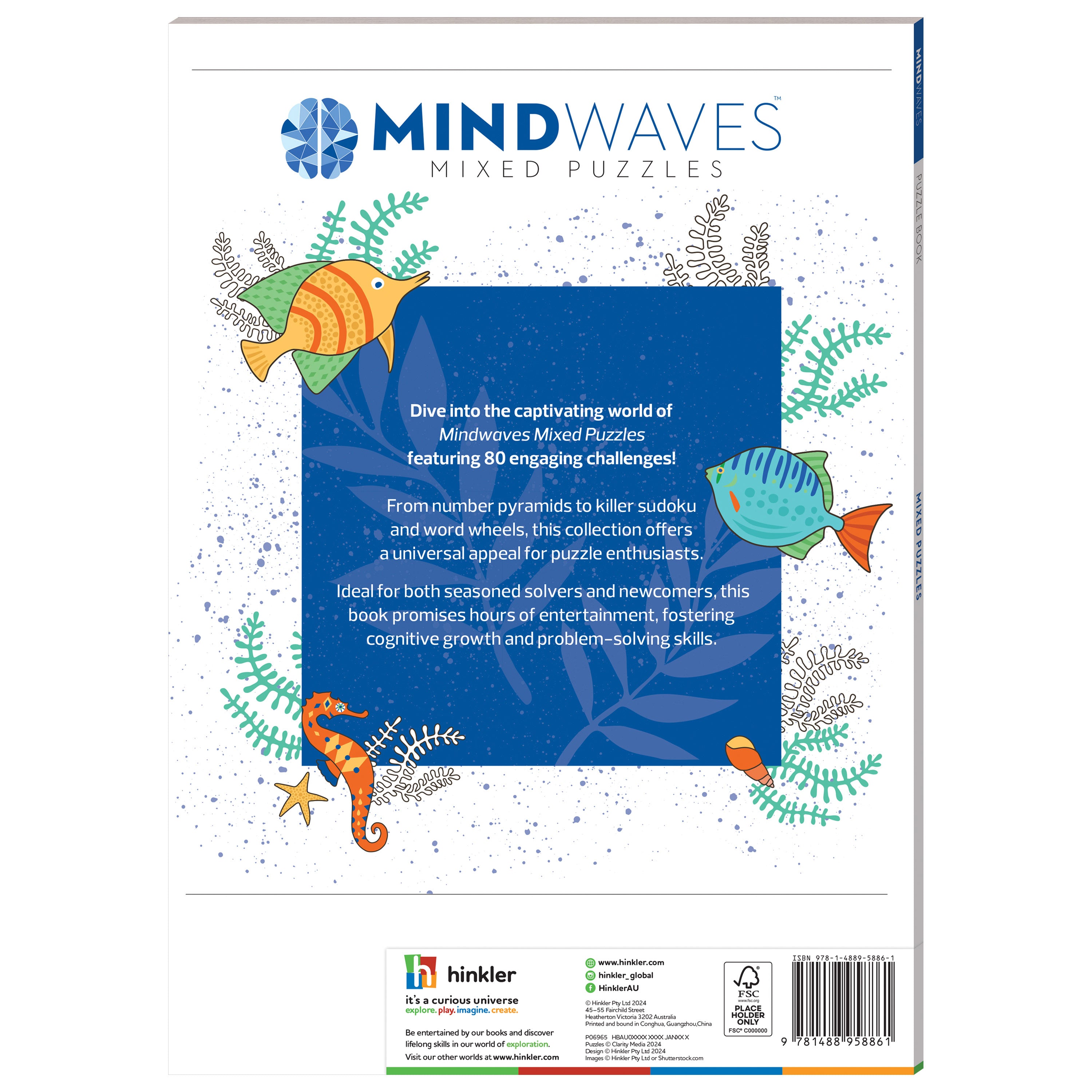 Mindwaves Puzzle Book Mixed Puzzles