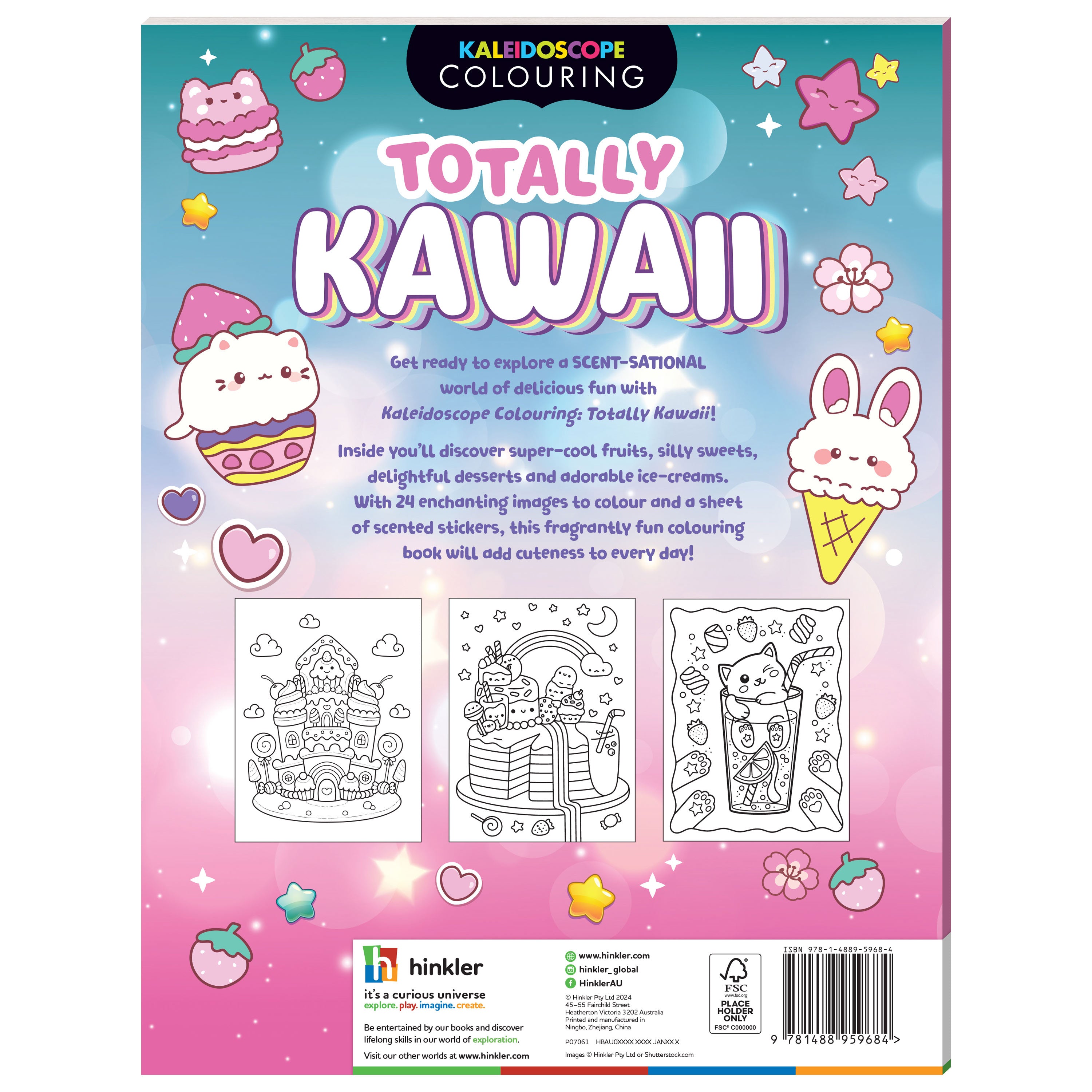 Kaleidoscope Colouring Scented Stickers Totally Kawaii