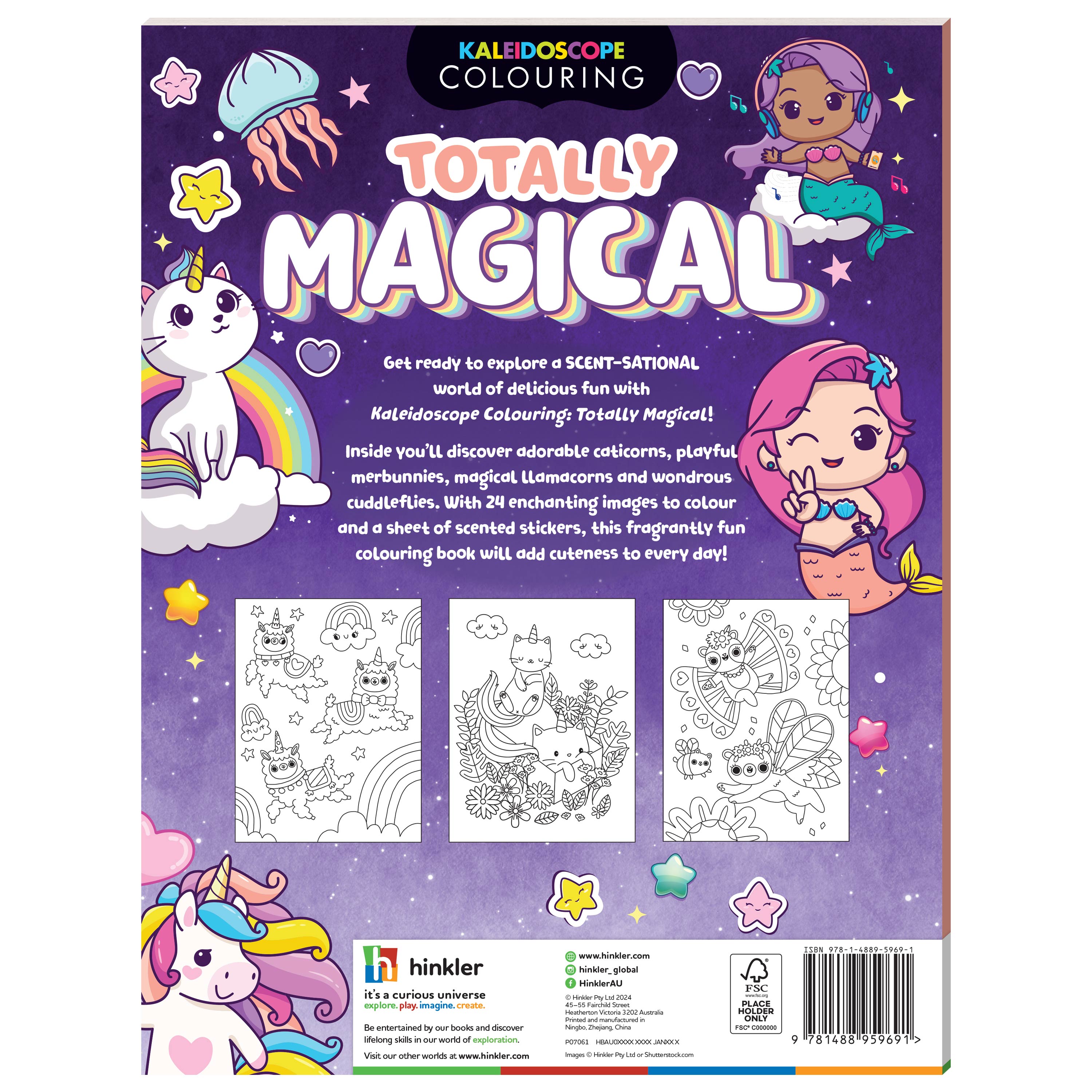 Kaleidoscope Colouring Scented Stickers Totally Magical