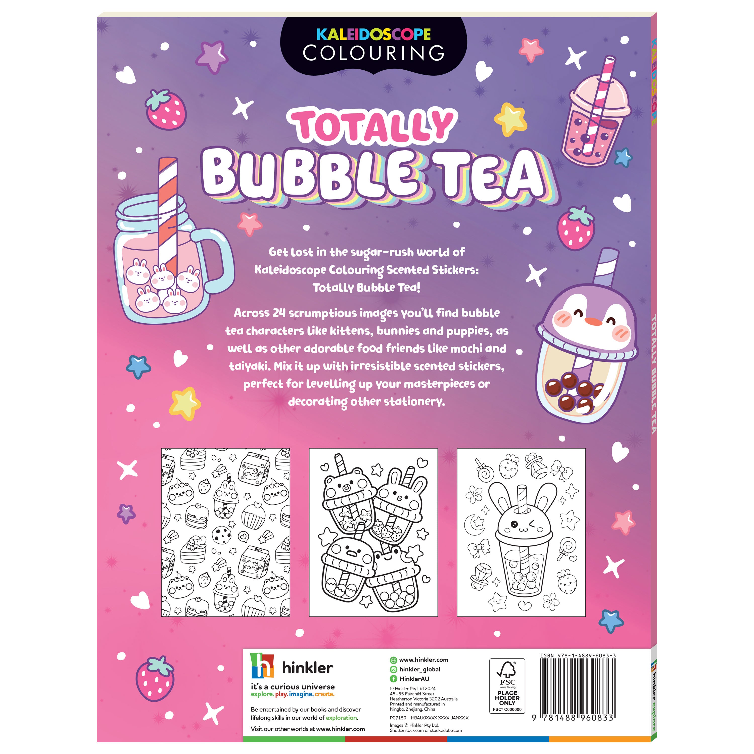 Kaleidoscope Colouring Stickers Bubble Tea