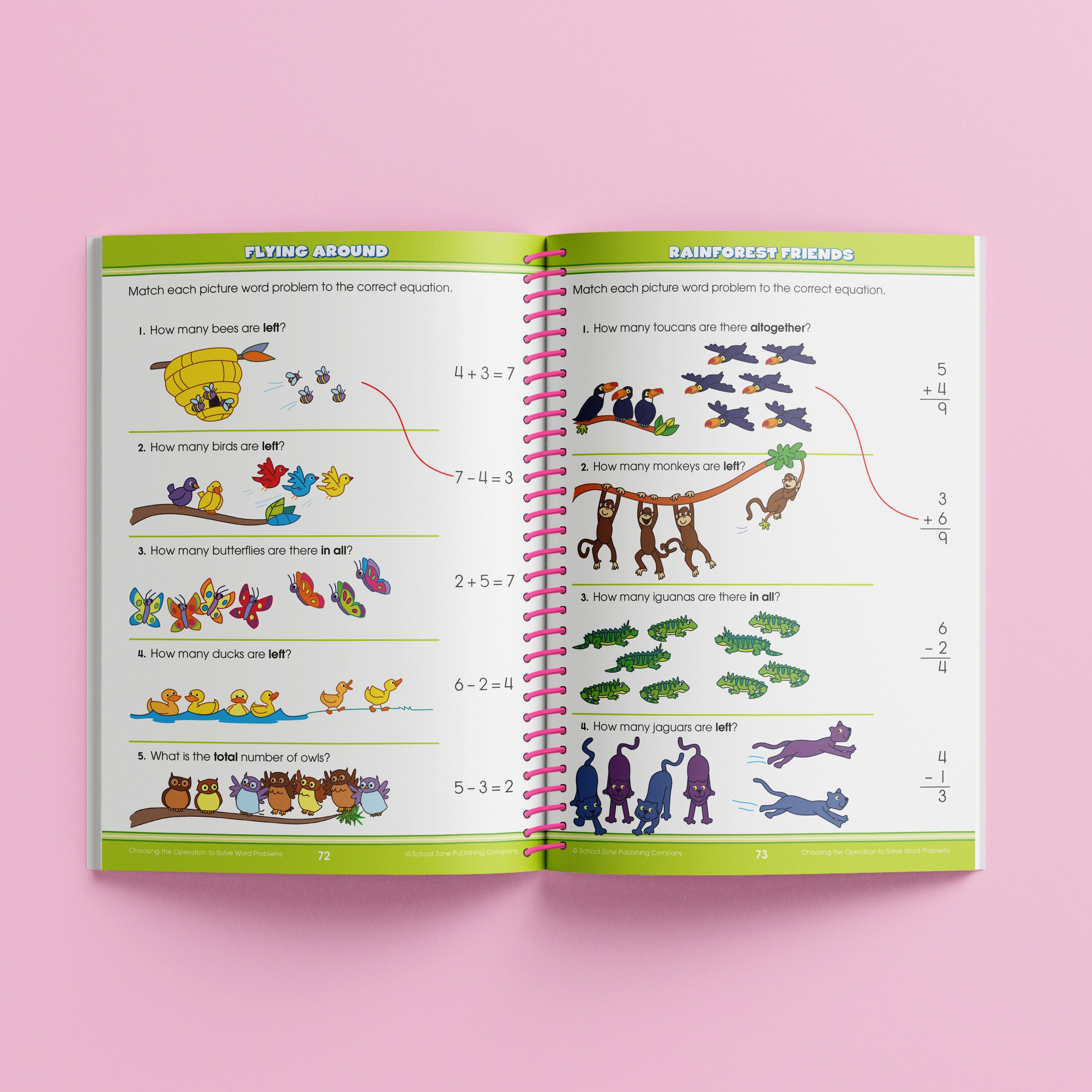 School Zone Big Spiro Workbook Maths: Grades 1-2 (Ages 6-8)