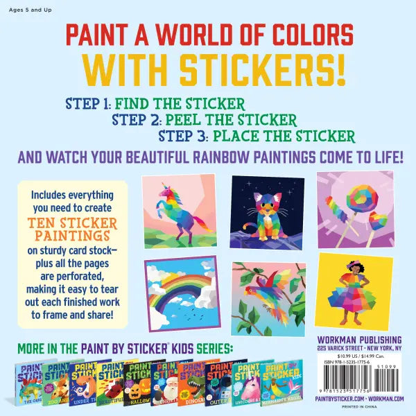 Paint By Sticker Kids: Paint Rainbows Everywhere!