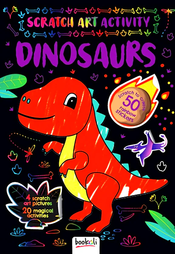 Scratch Art Activity Dinosaurs