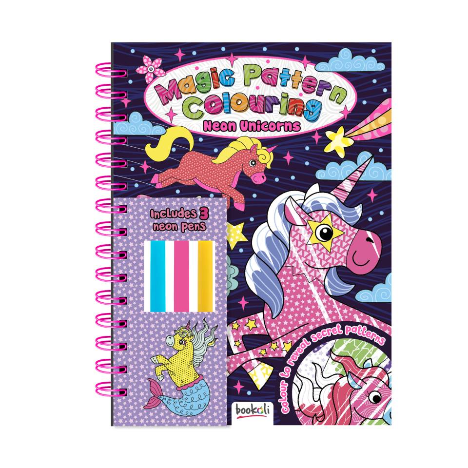 Magic Pattern Colouring Neon Unicorns