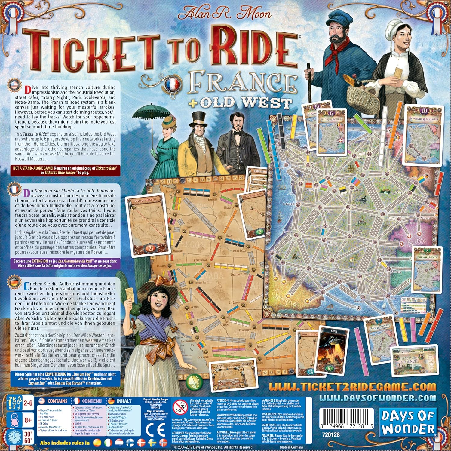 Ticket To Ride France + Old West (Expansion)