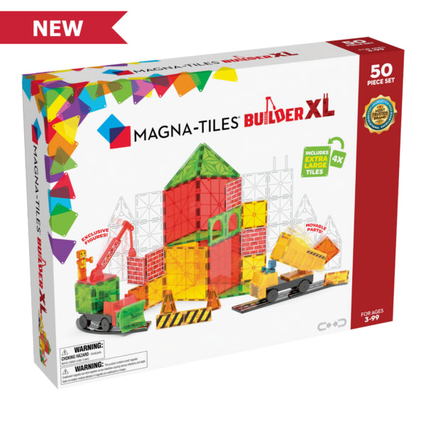 Magna-Tiles Builder XL: 50-piece Set