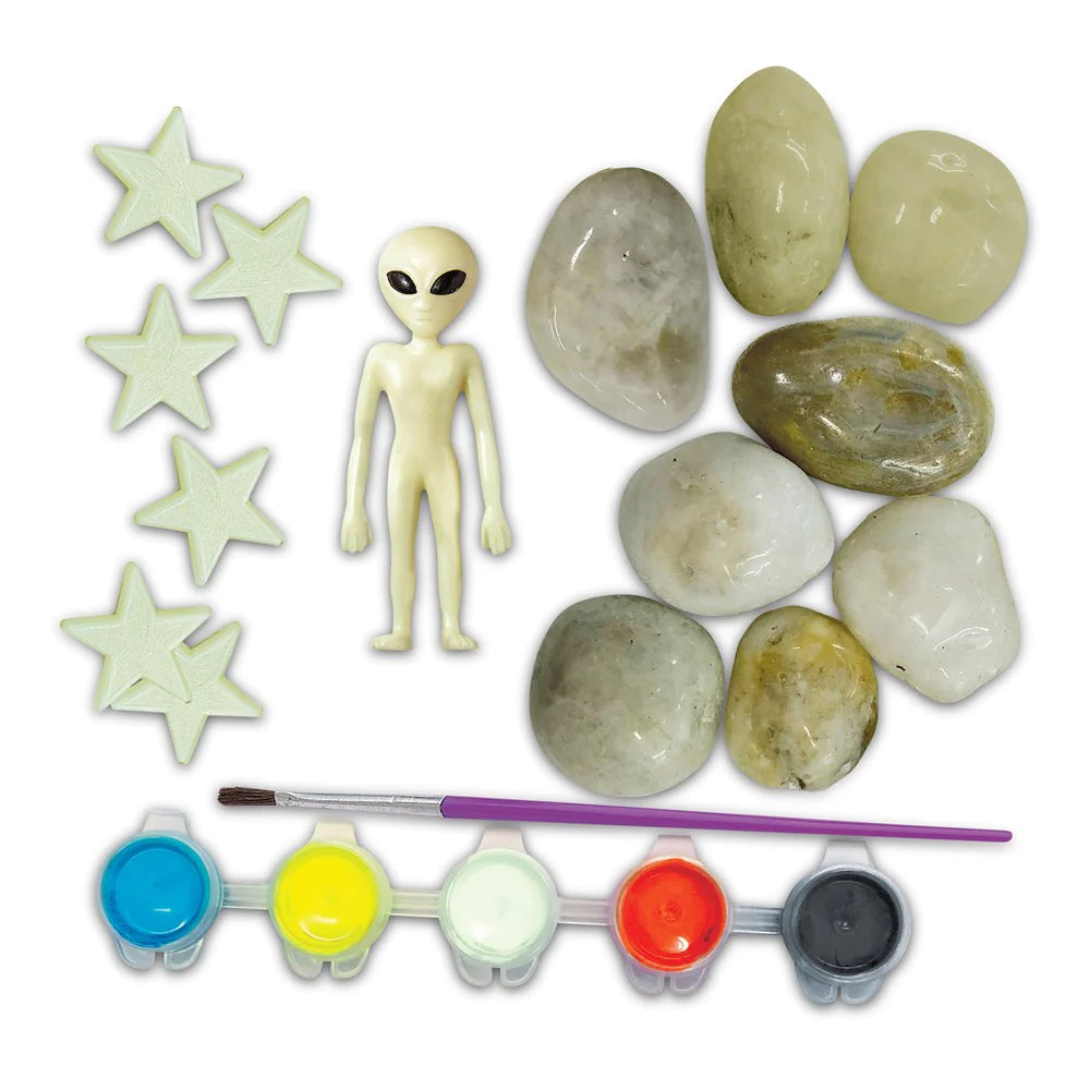 4M KidzMaker Glow-In-The-Dark Space Rock Painting