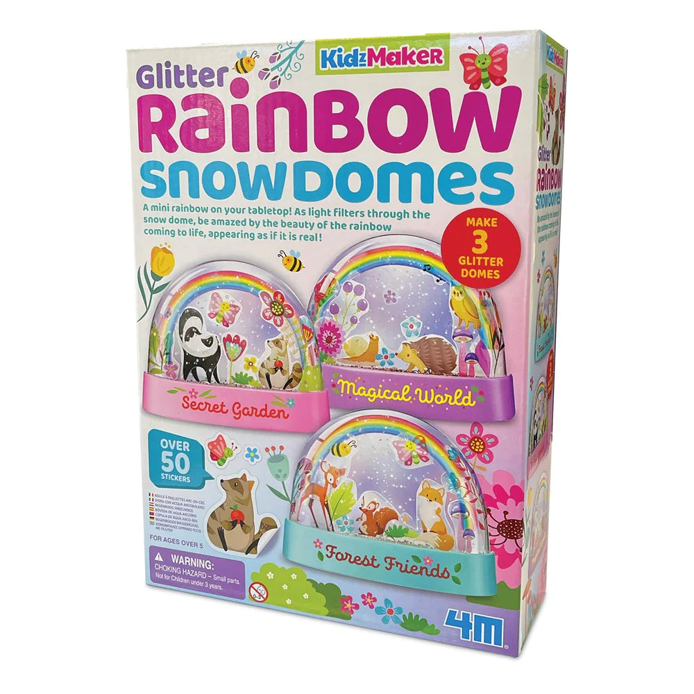 4M KidzMaker Glitter Rainbow Snow Domes