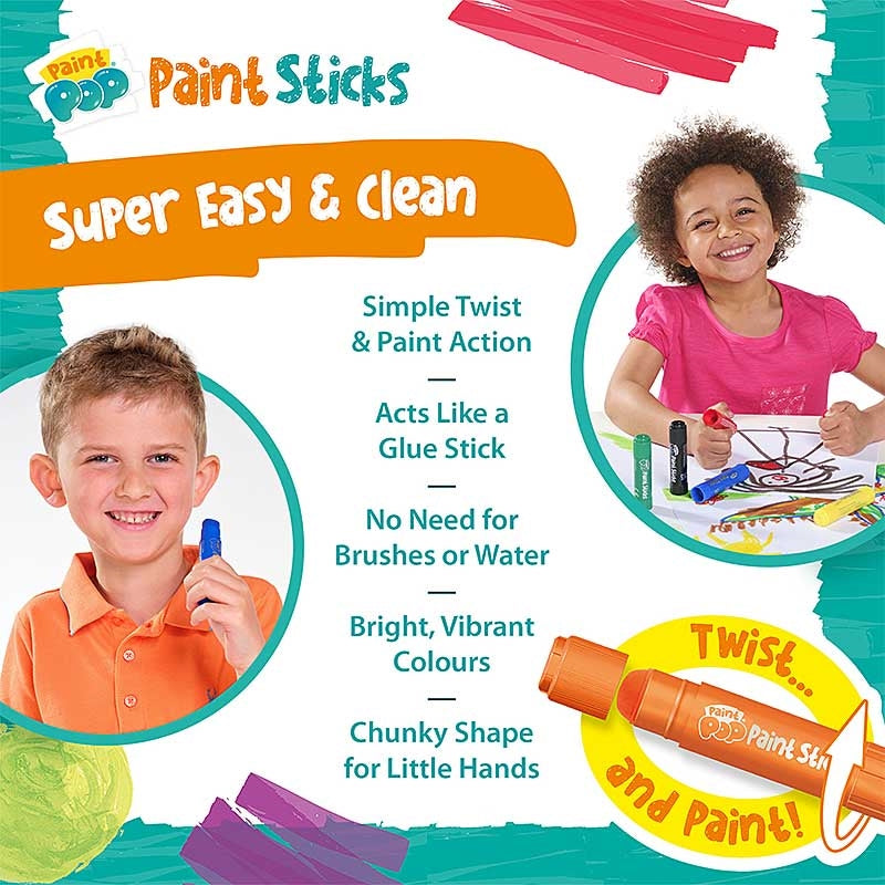 Paint Pop Classic Colours (6 Paint Sticks)