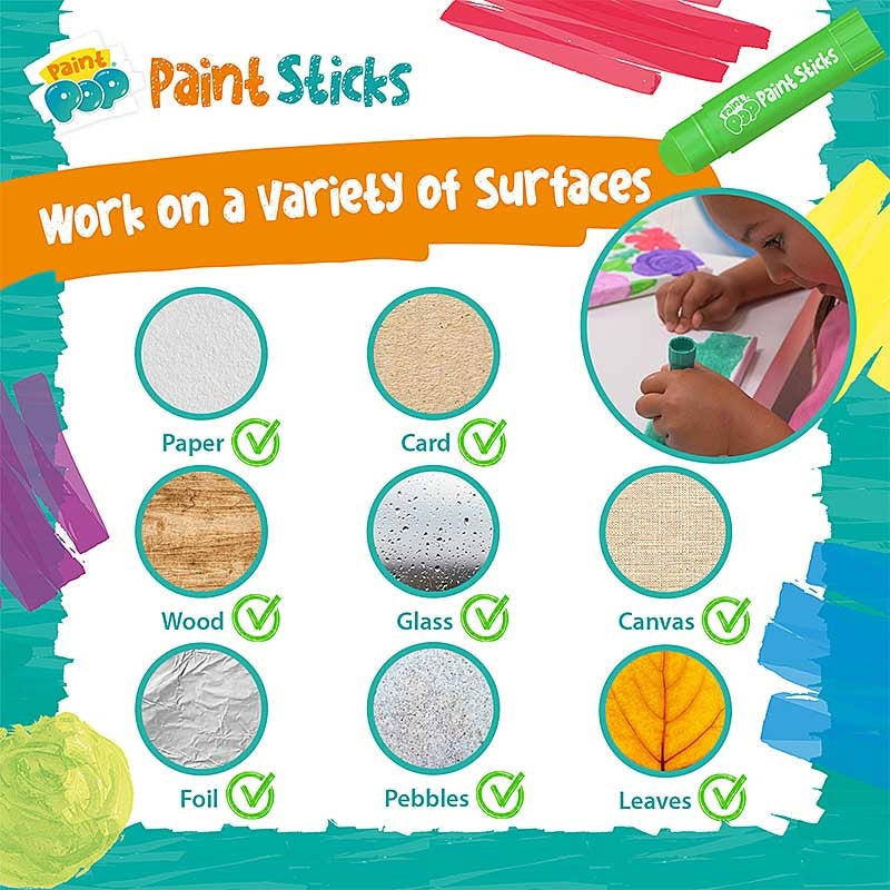 Paint Pop Classic Colours (6 Paint Sticks)