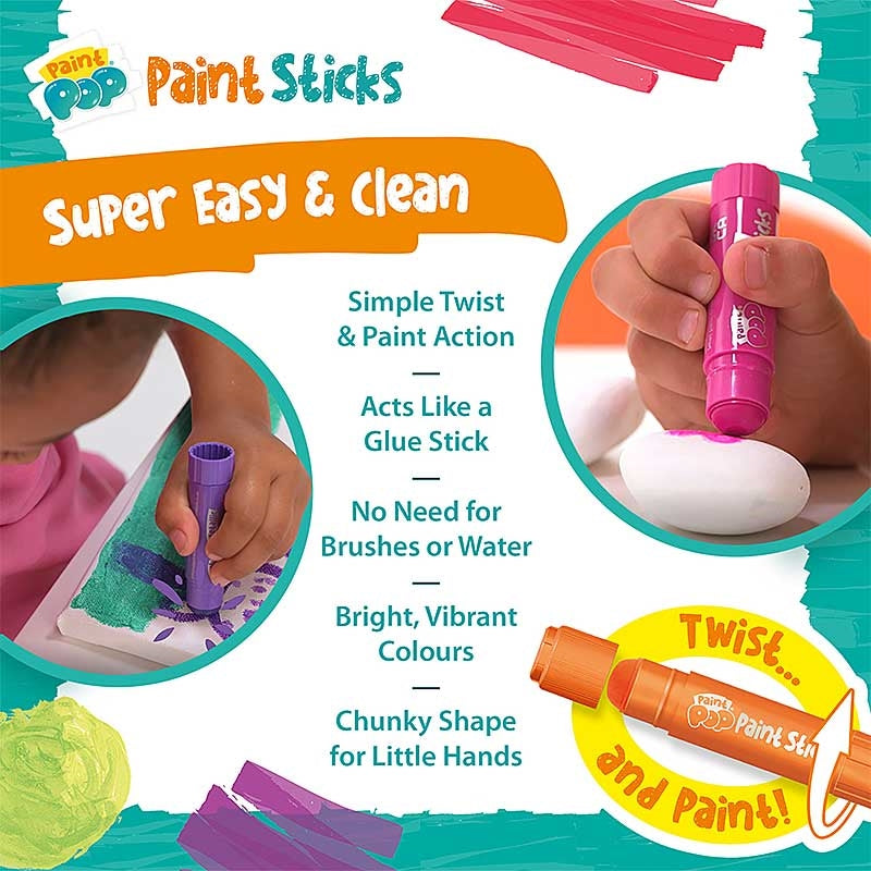 Paint Pop Metallic Colours (6 Paint Sticks)