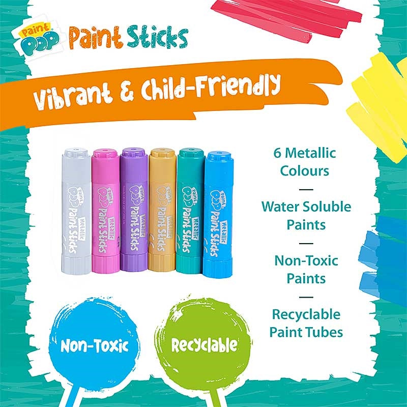 Paint Pop Metallic Colours (6 Paint Sticks)