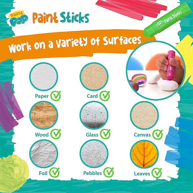 Paint Pop Metallic Colours (6 Paint Sticks)