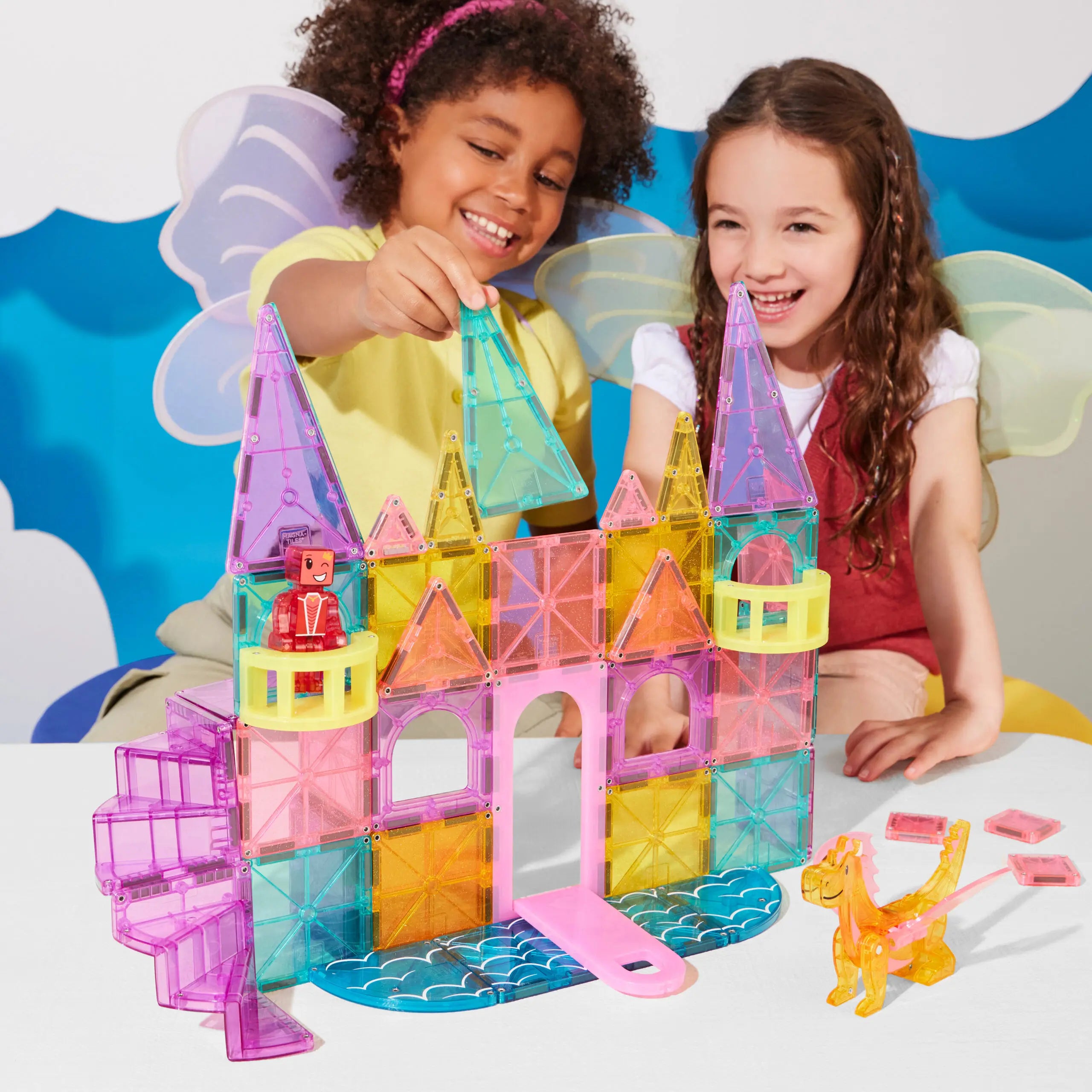 Magna-Tiles Castle DLX + Micromags: 48-Piece Set