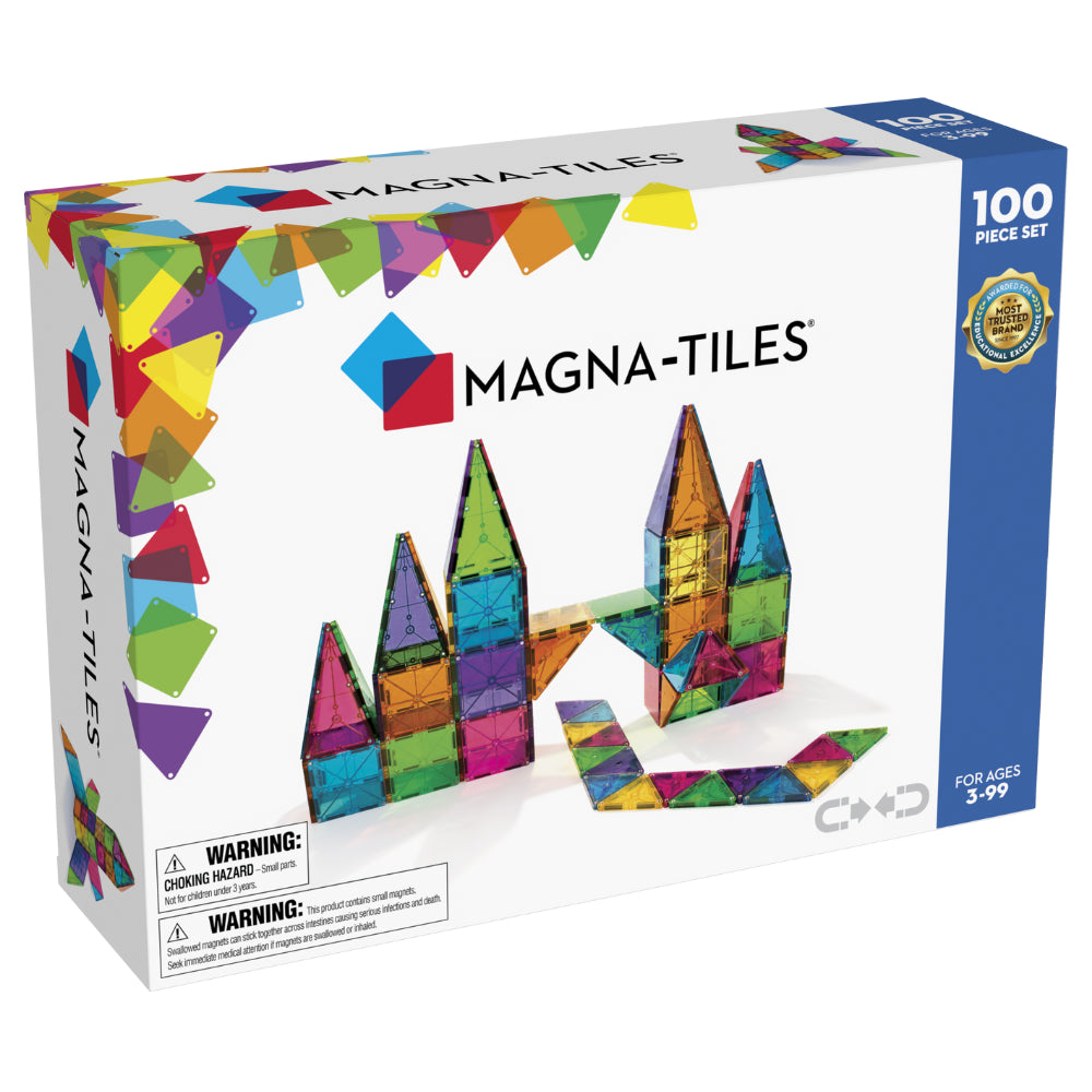 Magna-Tiles Clear Colors 100 Piece Set