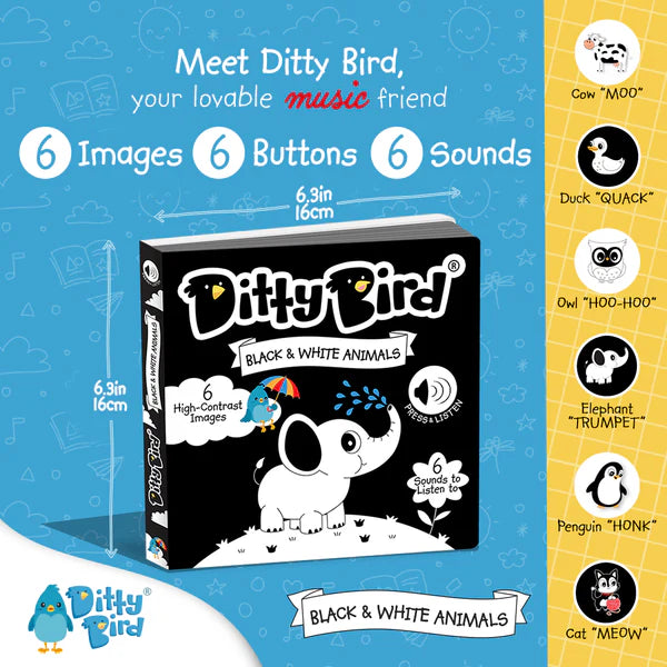 Ditty Bird Black And White Animals