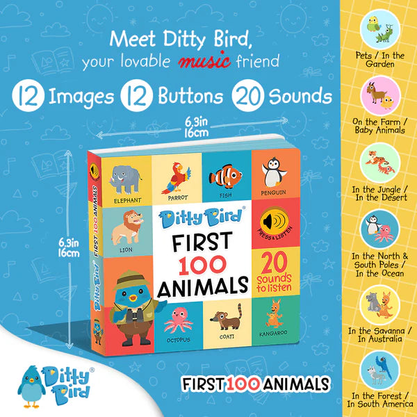 Ditty Bird: First 100 Animals