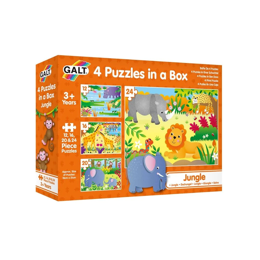 Galt 4 Puzzles In A Box: Jungle