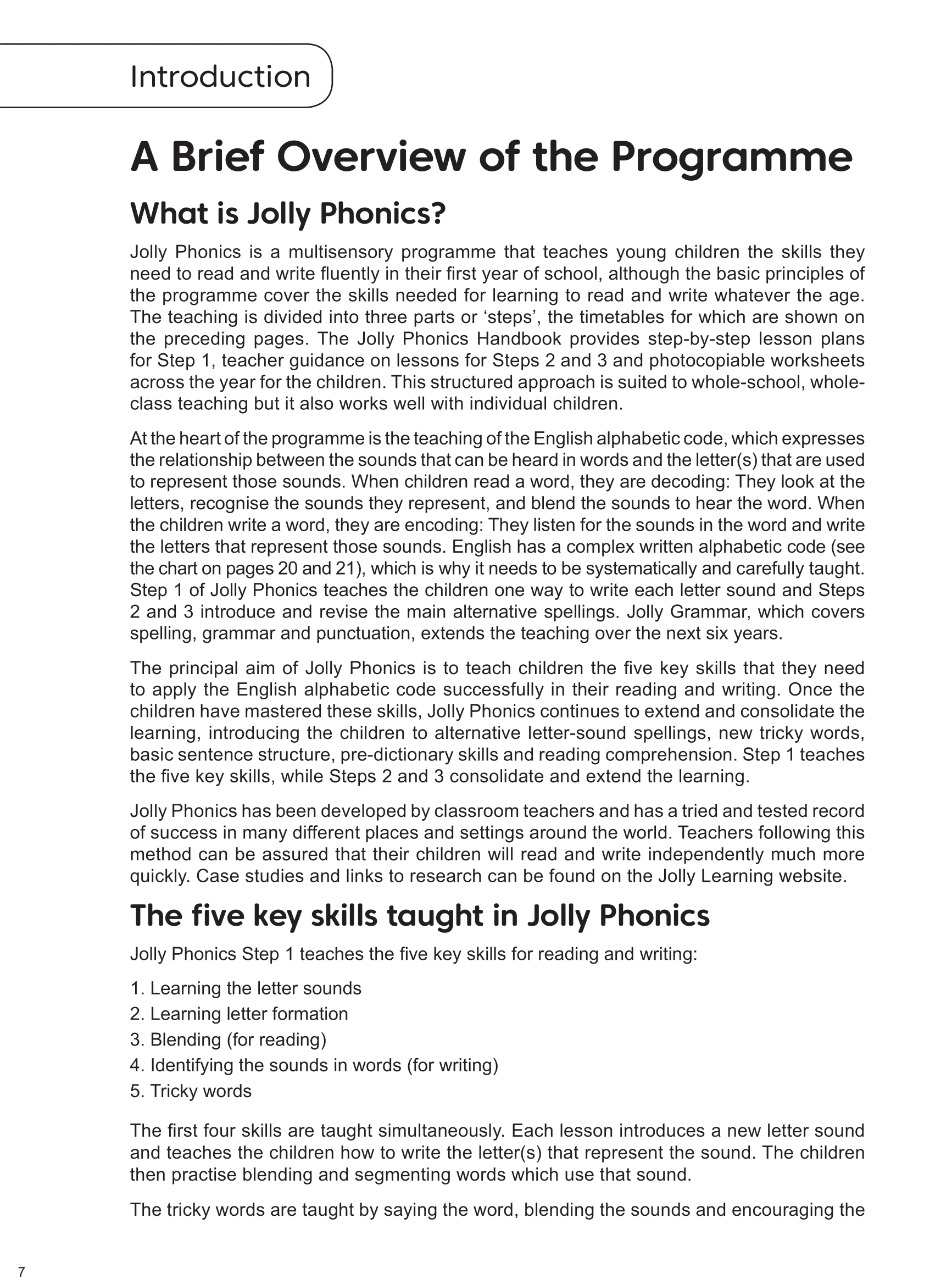 Jolly Phonics Handbook