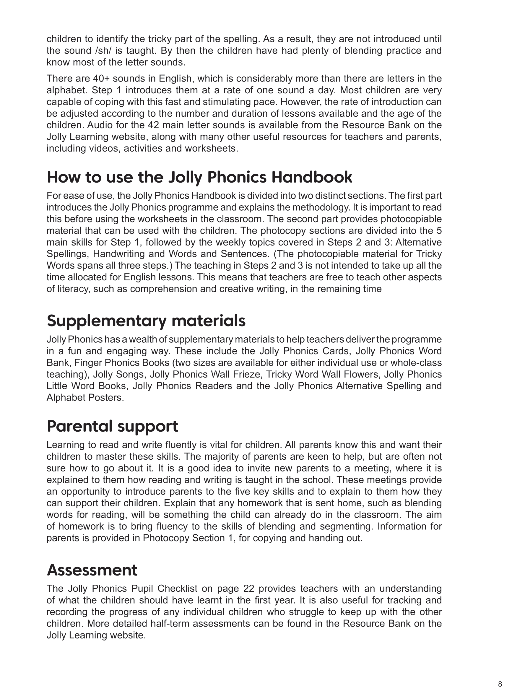 Jolly Phonics Handbook