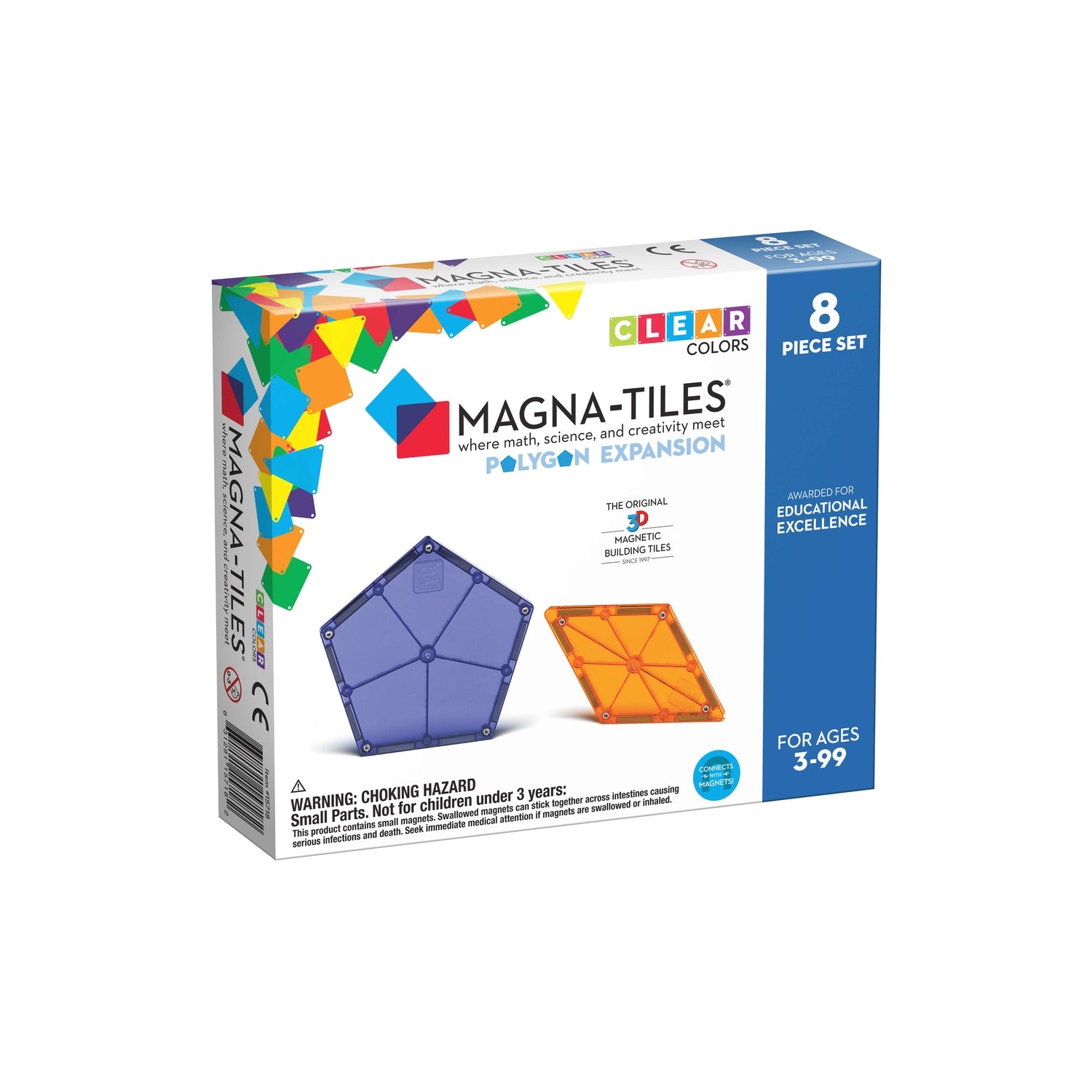 Magna-Tiles Polygons 8 pc Expansion Set