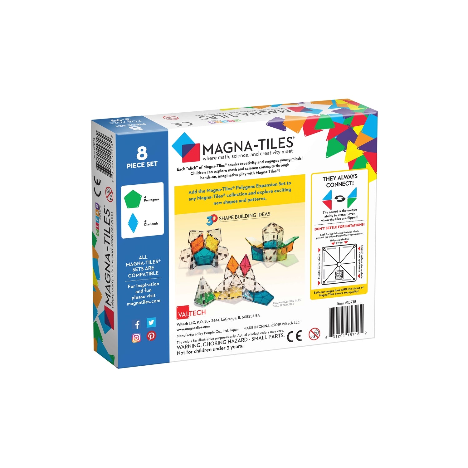 Magna-Tiles Polygons 8 pc Expansion Set