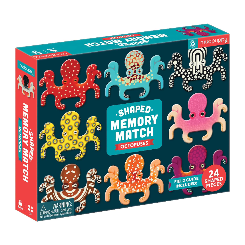 Mudpuppy Shaped Memory Match Game: Octopuses