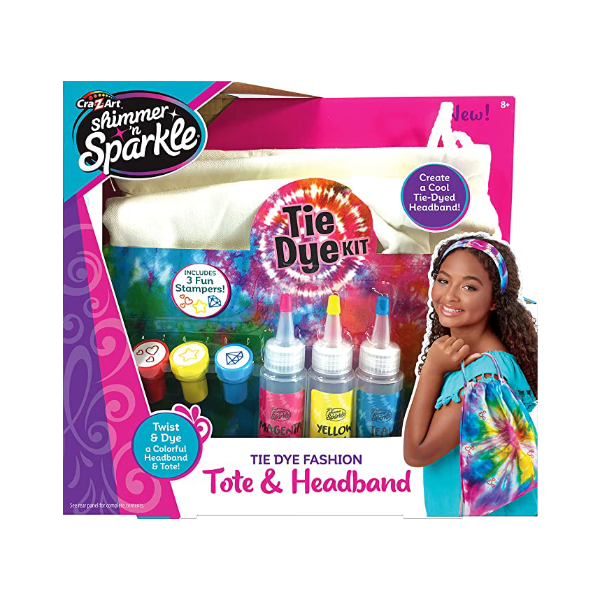 Cra-Z-Art Shimmer & Sparkle Tie Dye Fashion Tote & Headband Kit