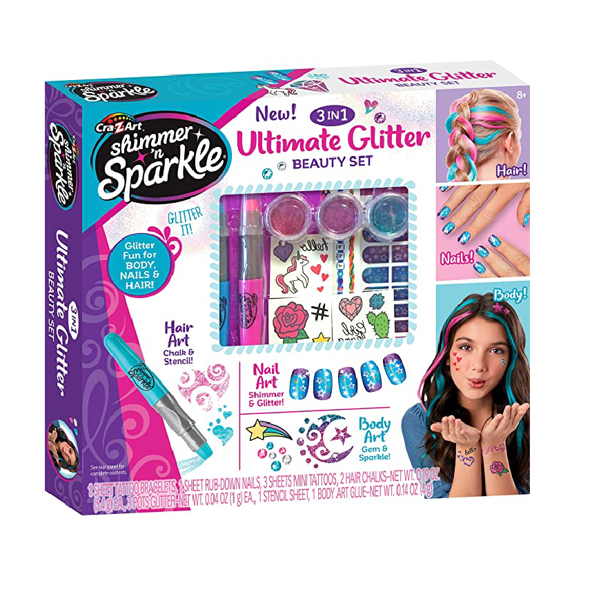 Cra-Z-Art Shimmer & Sparkle 3 in 1 Ultimate Glitter Beauty Set